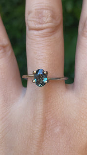 1.06ct Oval Cut Blue Green Madagascar Sapphire SO558
