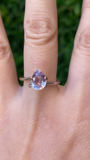 2.19ct Pear Cut Light Pink Purple Madagascar Sapphire Sapphire SF502