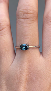 【即日配送】サラリング ・0.83ct・加熱モンタナ産ブルーサファイア・K14WG