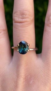2.31ct Oval Cut Blue Green Queensland Sapphire SO167