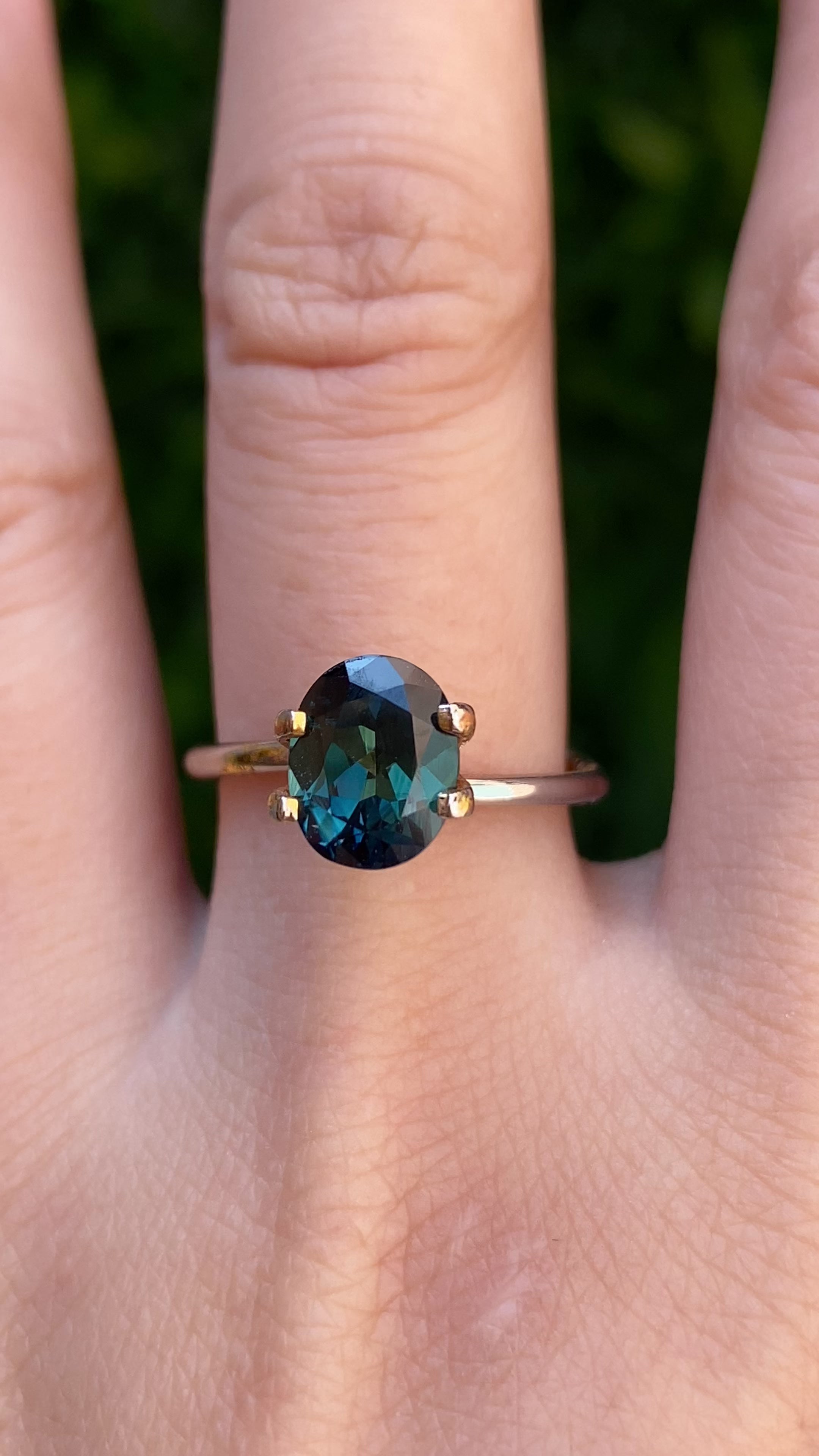 2.31ct Oval Cut Blue Green Queensland Sapphire SO167