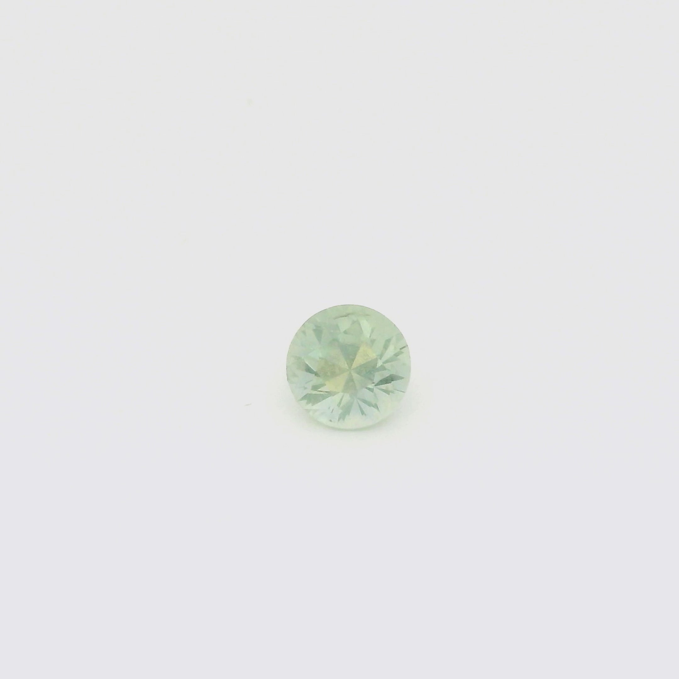 1.35ct Round Cut Light Green Montana Sapphire SR417