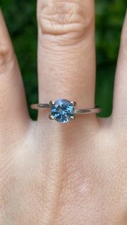 1.05ct Round Cut Blue Montana Sapphire Sapphire SR463