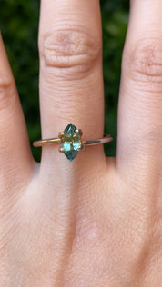 1.08ct Marquise Cut Green Madagascar Sapphire SF440