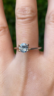 1.08ct Round Cut Light Blue Montana Sapphire SR397