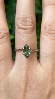 1.25ct Marquise Cut Green Madagascar Sapphire SF412