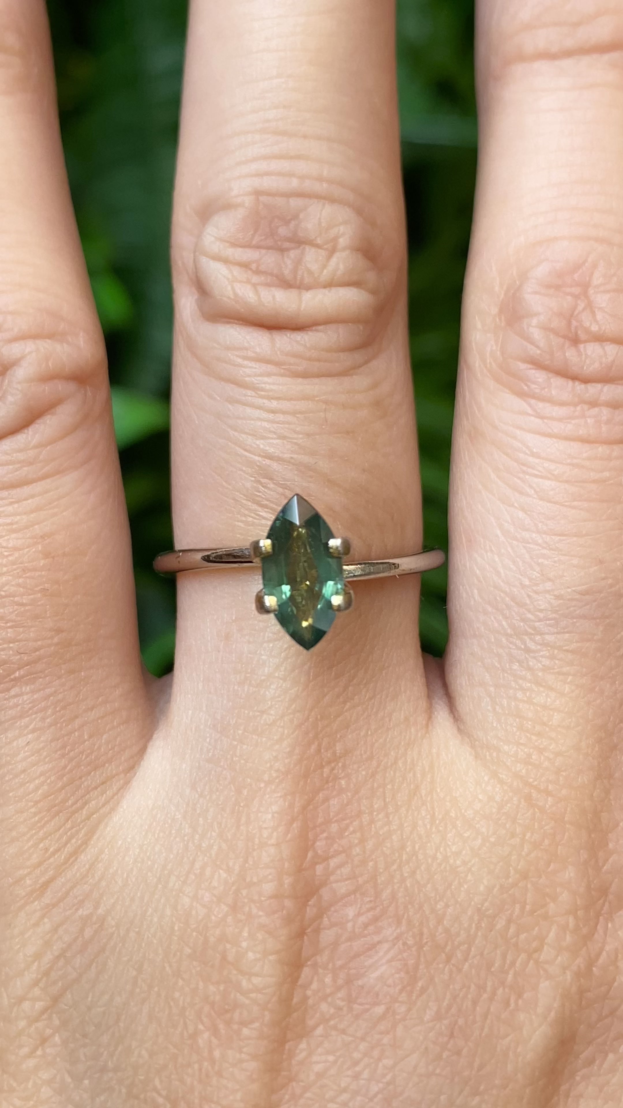 1.25ct Marquise Cut Green Madagascar Sapphire SF412
