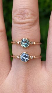 Estel Bezel Ring, 0.60ct Montana Sapphire