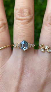 Edith Ring, 1.42ct Light Blue Montana Sapphire