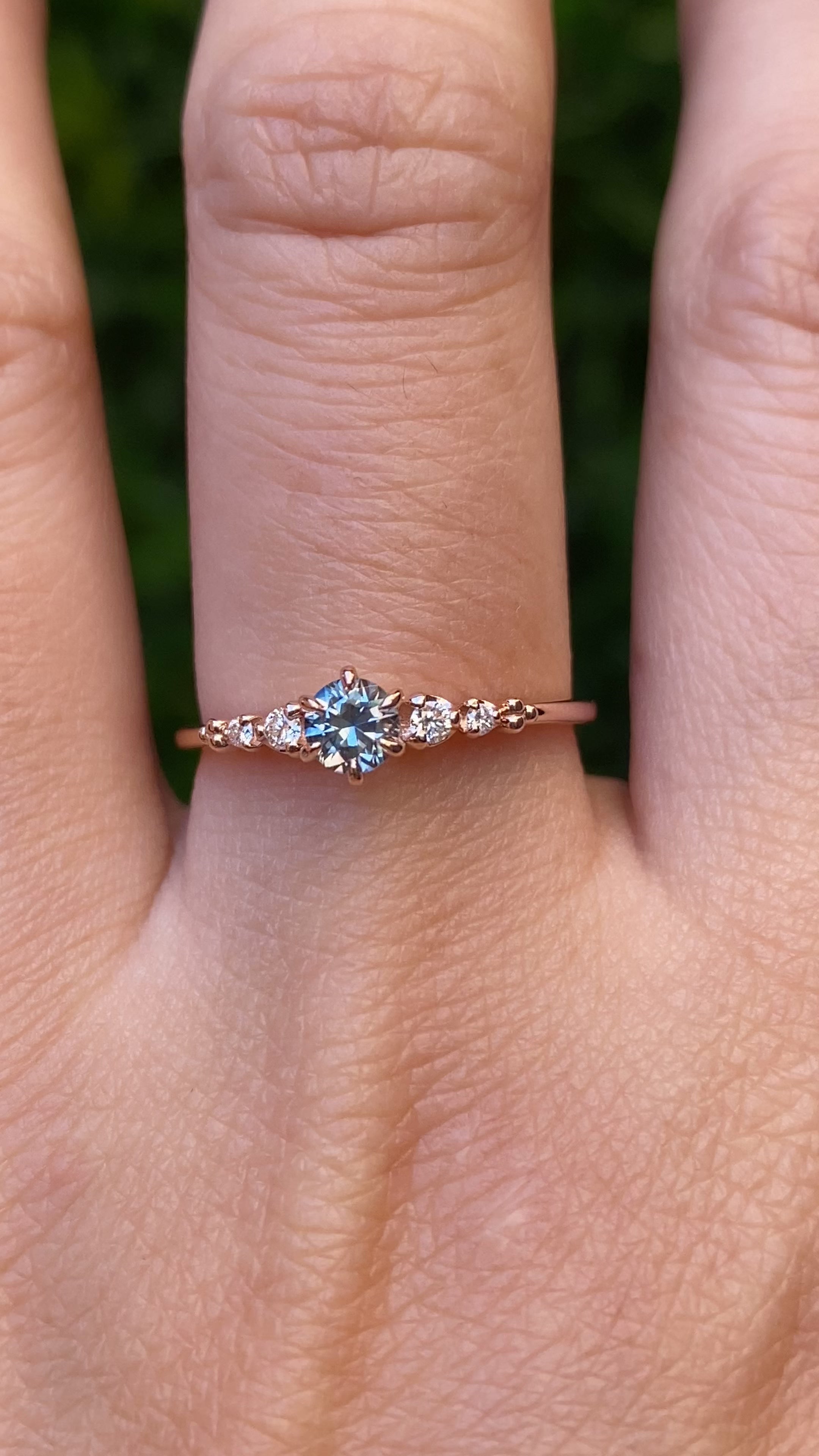 Estel Fleur Ring, 0.30ct Montana Sapphire