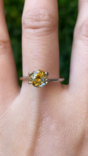 1.88ct Round Cut Parti Orange Green Montana Sapphire SR172