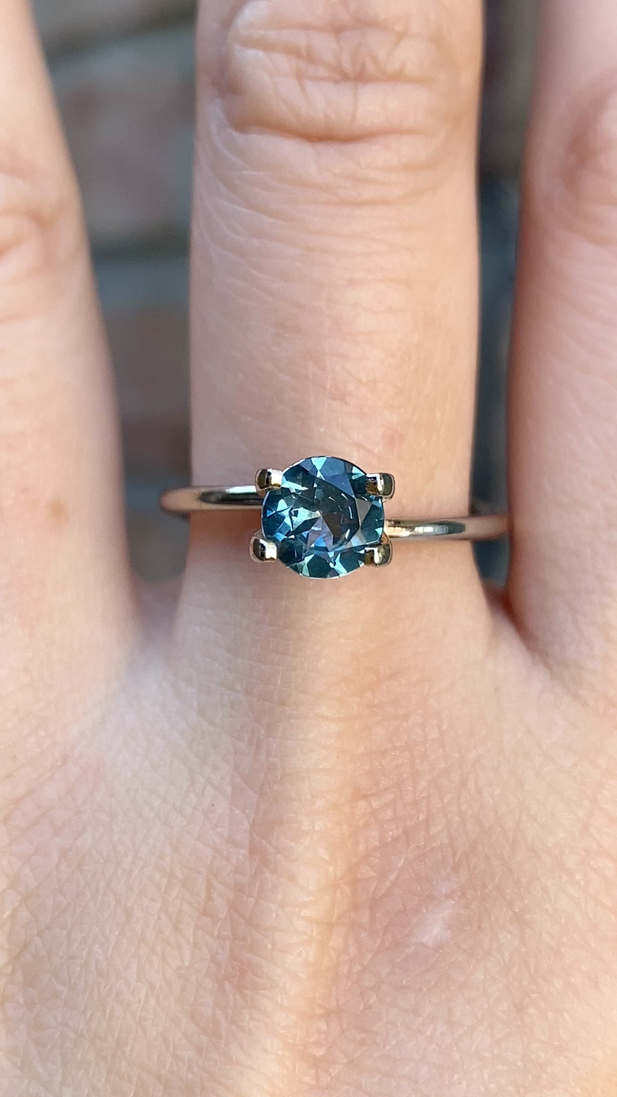 0.98ct Round Cut Teal Blue Montana Sapphire SR266