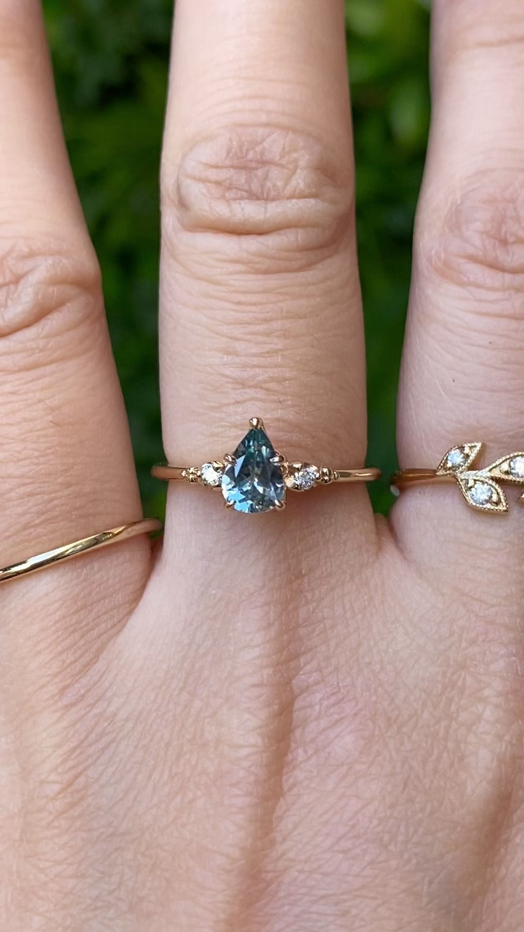 Estel Ring, 0.76ct Blue Montana Sapphire