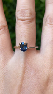 1.08ct Oval Cut Dark Teal Blue Madagascar Sapphire SO587