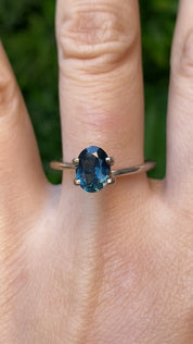 1.49ct Oval Cut Teal Blue Montana Sapphire SO595