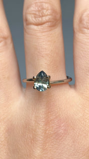 1.09ct Pear Cut Light Green Madagascar Sapphire SF209