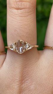 Madison Ring, 0.56ct Oval Rose Cut Diamond