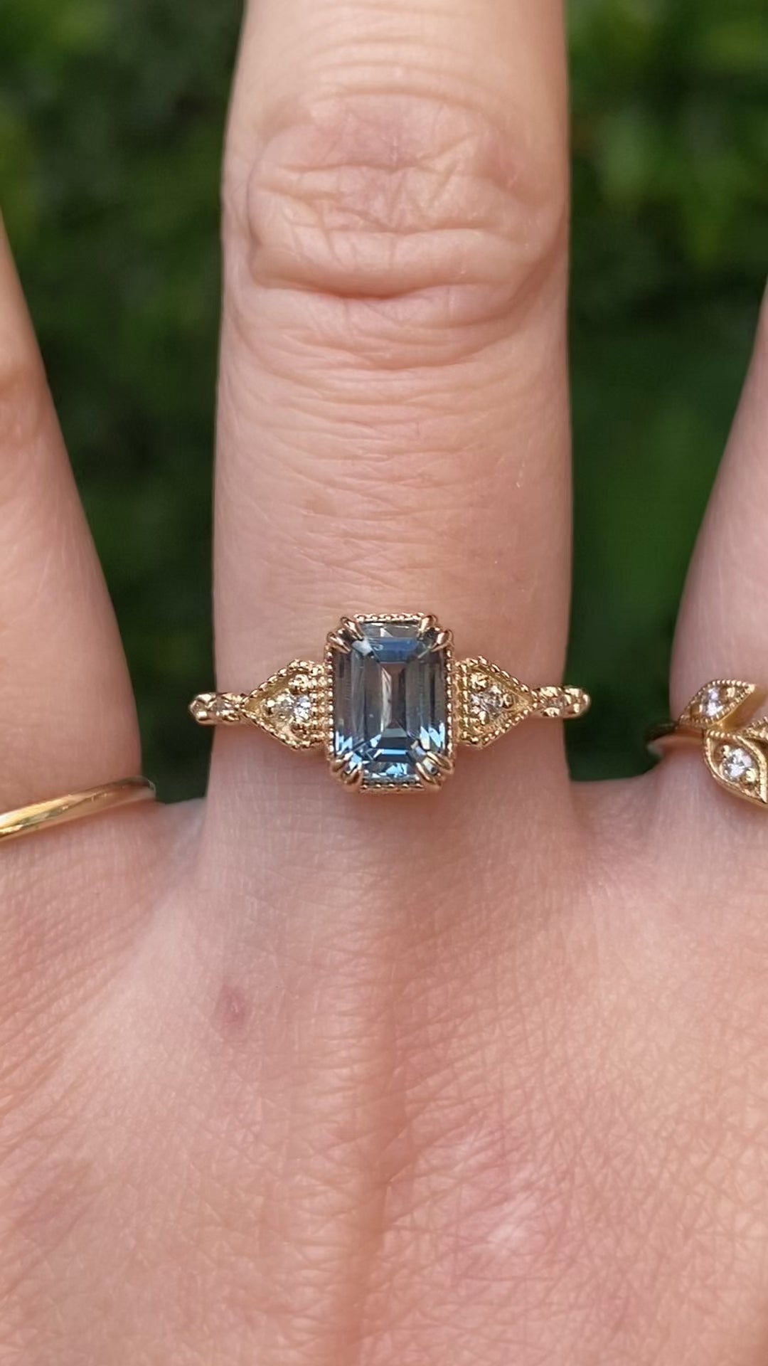Agatha Ring, 1.38ct Light Blue Montana Sapphire