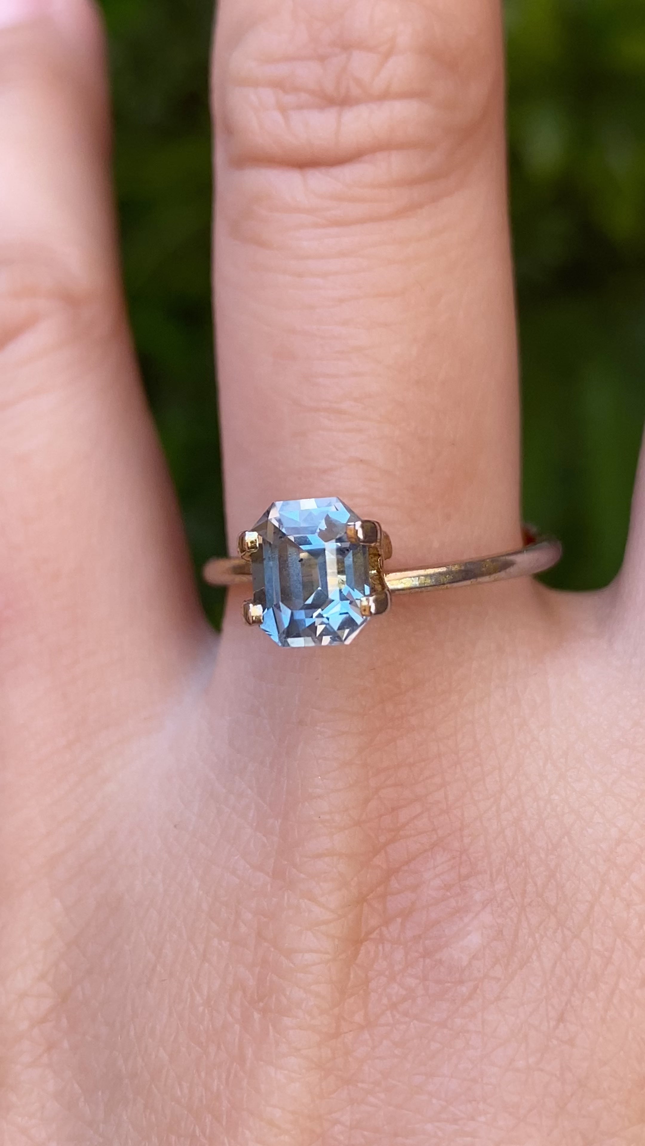 1.83ct Emerald Cut Light Blue Montana Sapphire SF401