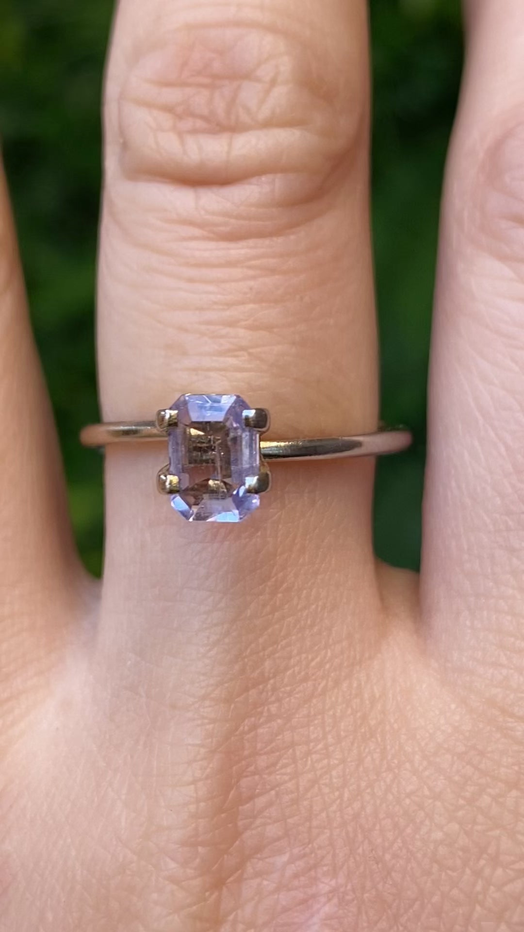1.06ct Emerald Cut Lavender Blue Madagascar Sapphire SF517