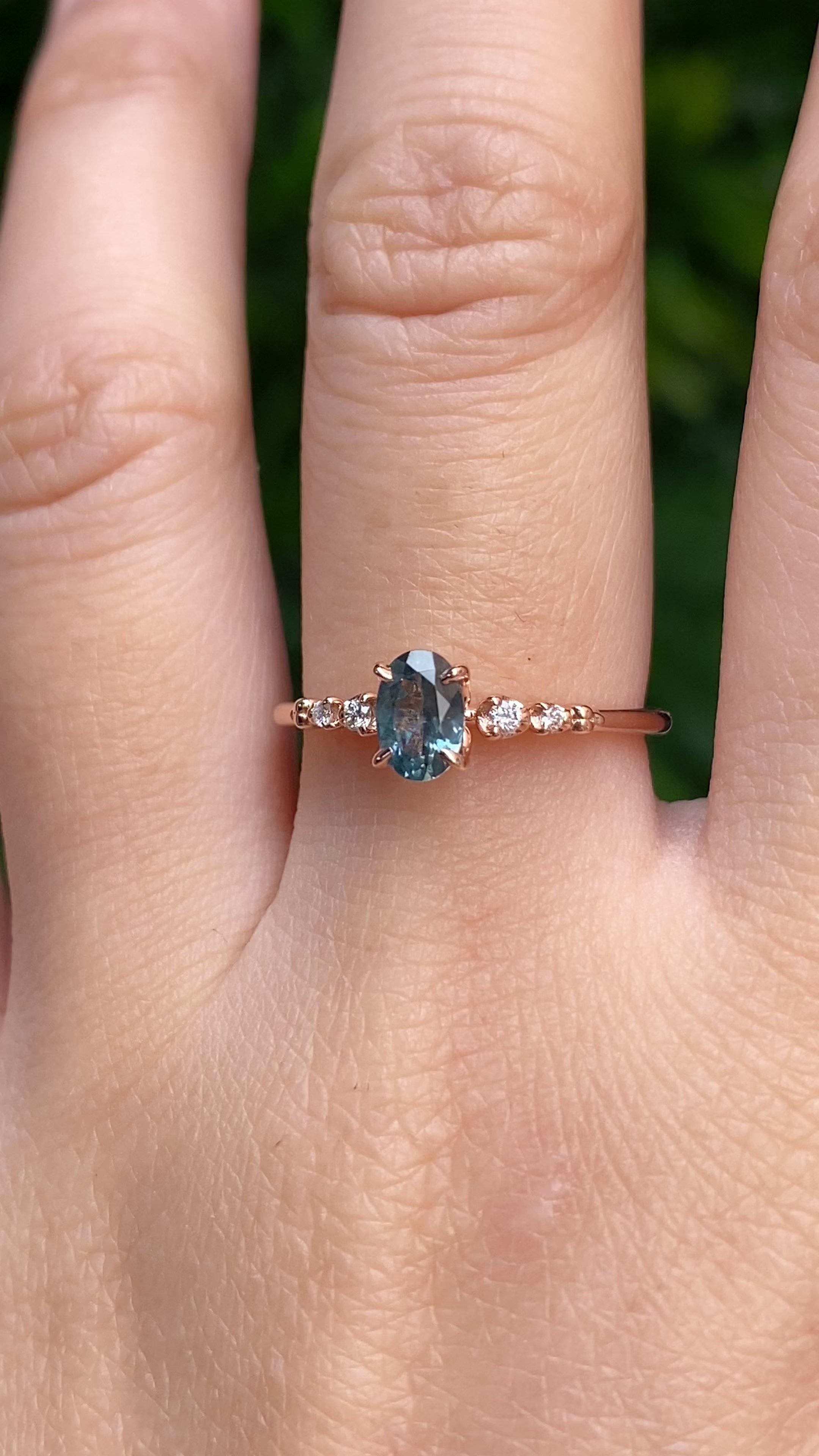 Estel Fleur Ring, 0.60ct Montana Sapphire