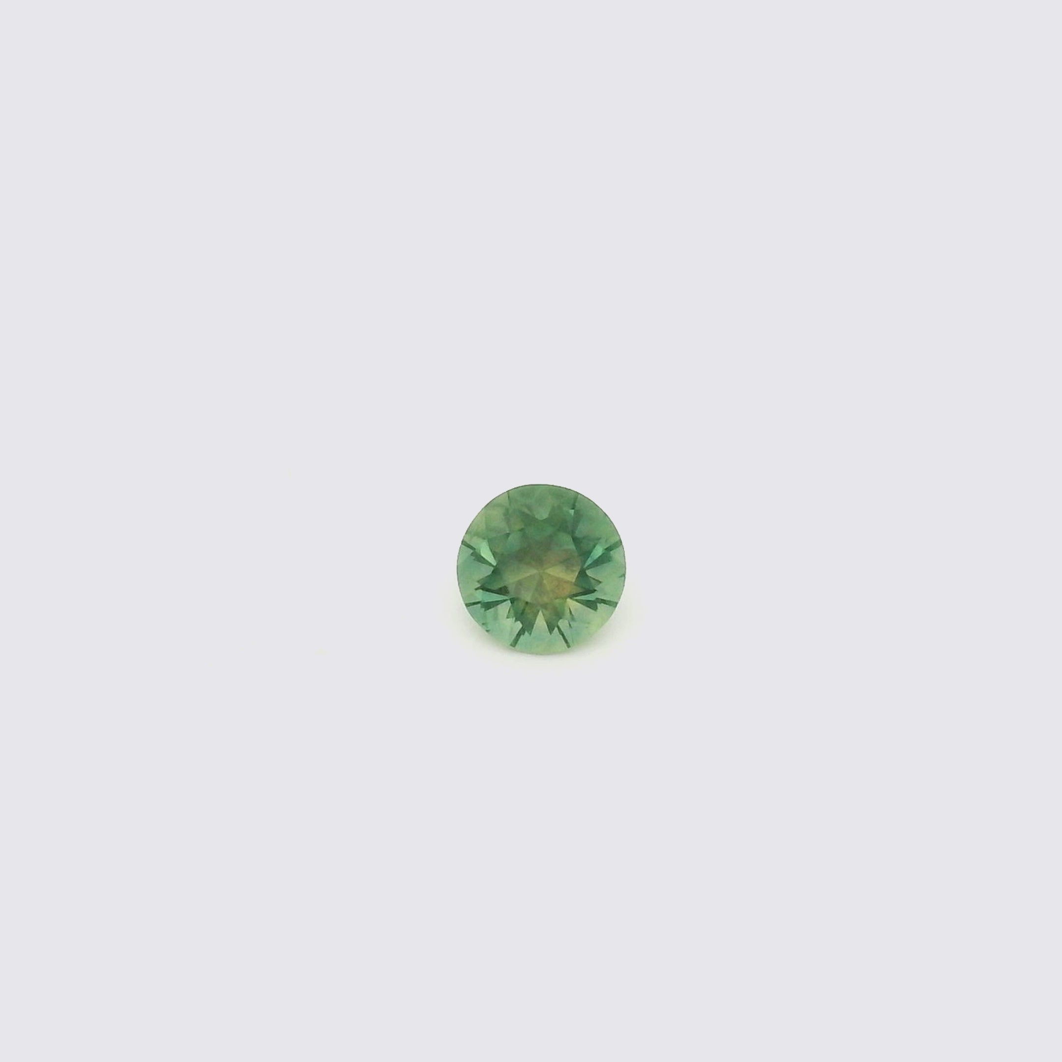 1.64ct Round Cut Parti Blue Green Yellow Montana Sapphire SR421