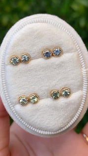 Dahlia Stud Earrings - Montana Sapphire