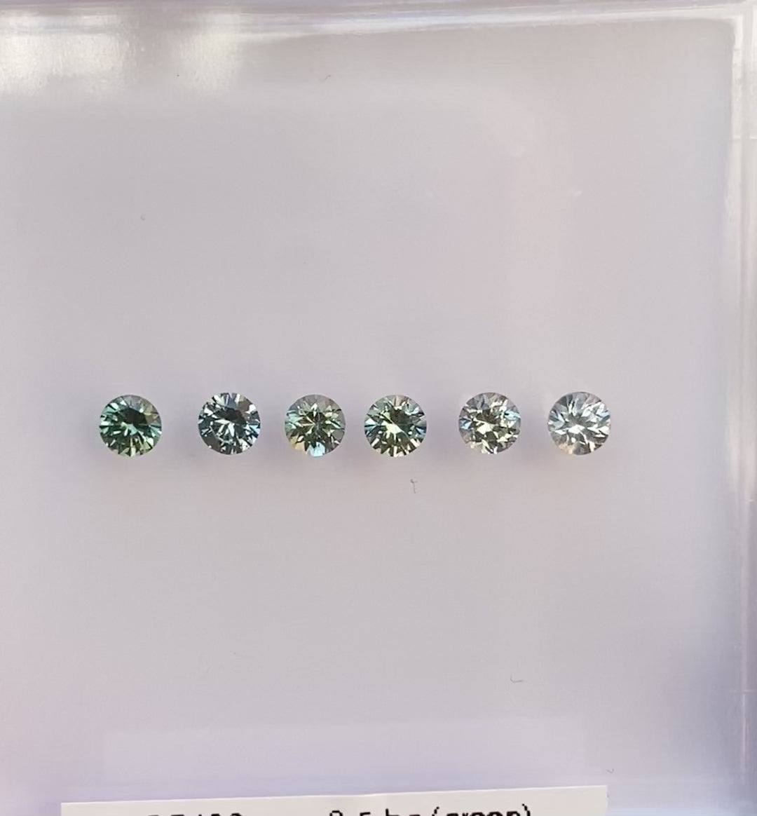 0.20ct Calibrated Round Montana Sapphires Green (3.5mm) CS136