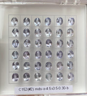 0.30ct Calibrated Oval Unheated Blue Sapphires (4.5mm)