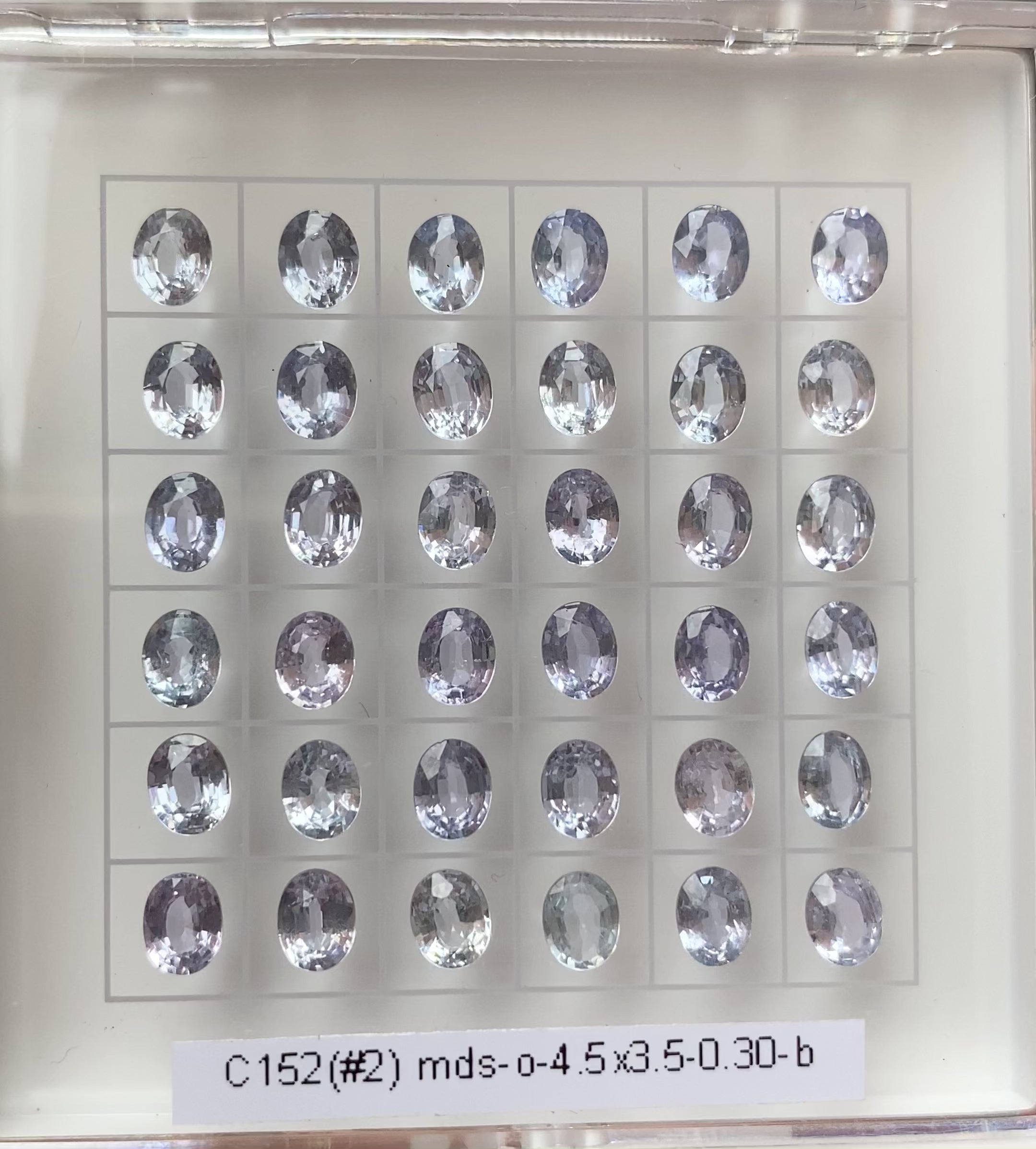 0.30ct Calibrated Oval Unheated Blue Sapphires (4.5mm)
