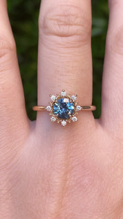 Victoria Ring, 1.01ct Blue Montana Sapphire