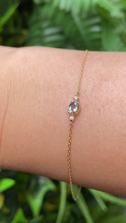 Three-Stone Bracelet, Montana Sapphire