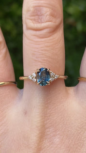 Teresa Ring, 0.93ct Blue Montana Sapphire