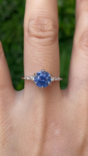 Estel Fleur Ring, 2.42ct Blue Ceylon Sapphire