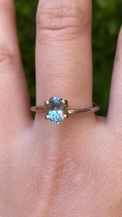 1.06ct Oval Cut Light Blue Green Montana Sapphire SO517