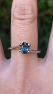 1.02ct Oval Cut Teal Blue Montana Sapphire SO741