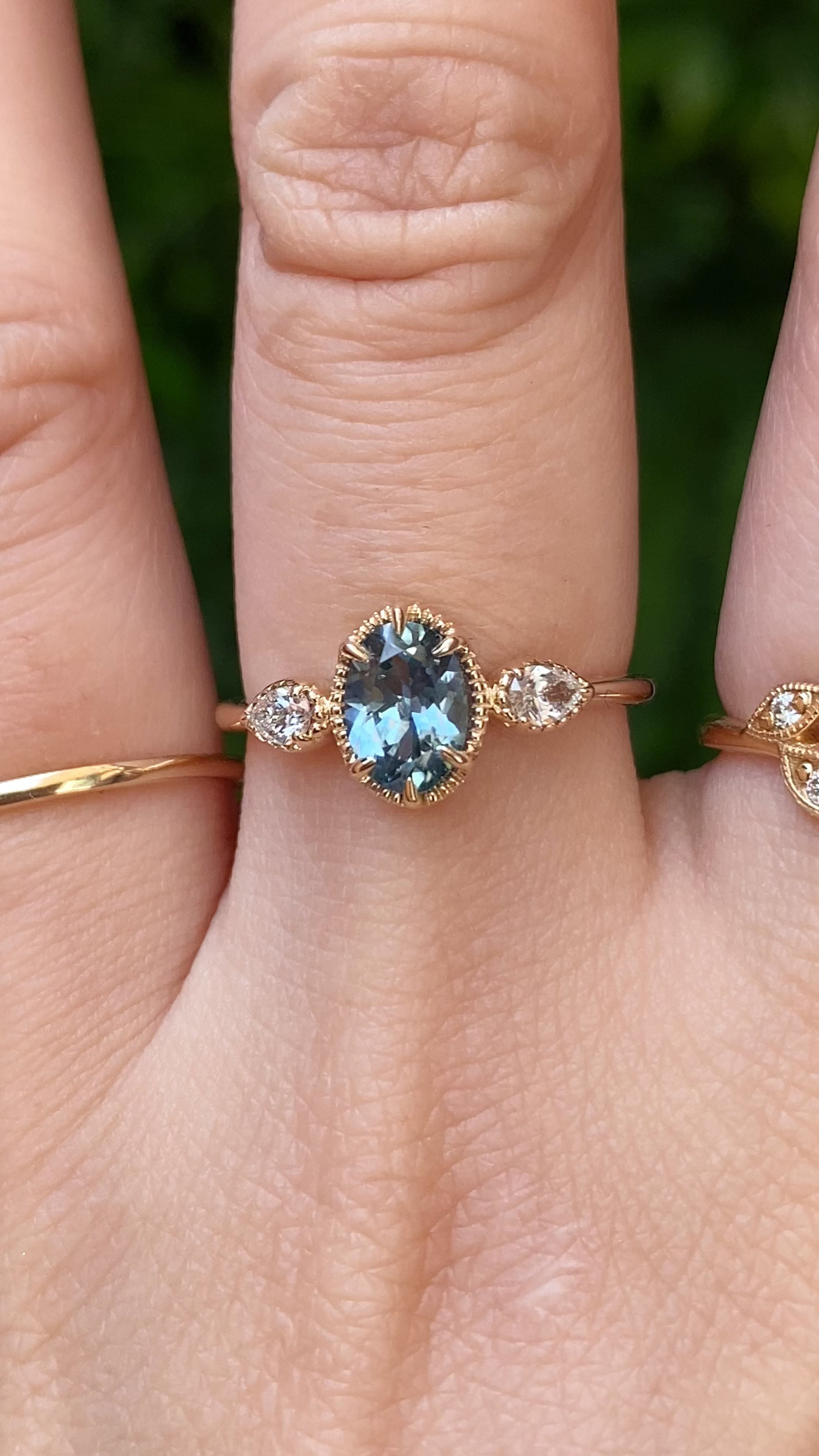 Diana Ring, 1.07ct Blue Montana Sapphire