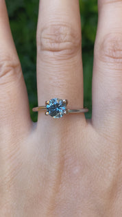 1.31ct Round Cut Light Blue Montana Sapphire SR382