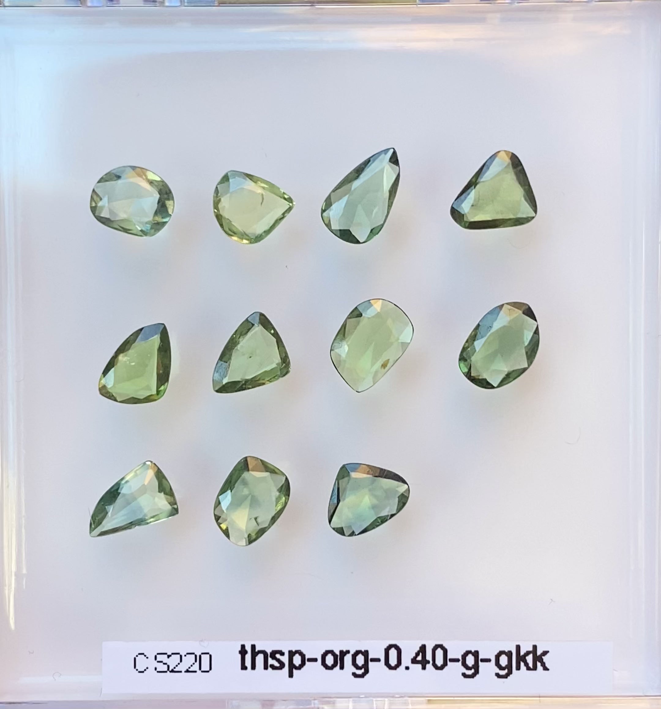 0.40ct Organic Shape Green Sapphire CS220
