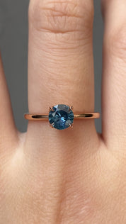 【一点物】サラリング ・0.89ct・加熱モンタナ産ブルーサファイア・K14RG