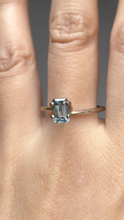 1.38ct Emerald Cut Light Blue Montana Sapphire SF335