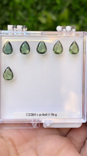 0.90ct Calibrated Pear Green Sapphire (8x6mm)