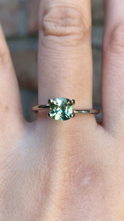 1.22ct Cushion Cut Green Montana Sapphire SF319