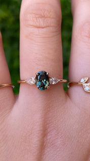 Olivia Ring, 1.32ct Green Queensland Sapphire