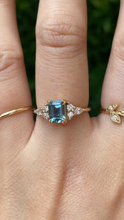 Remi Ring, Blue Green Sapphire