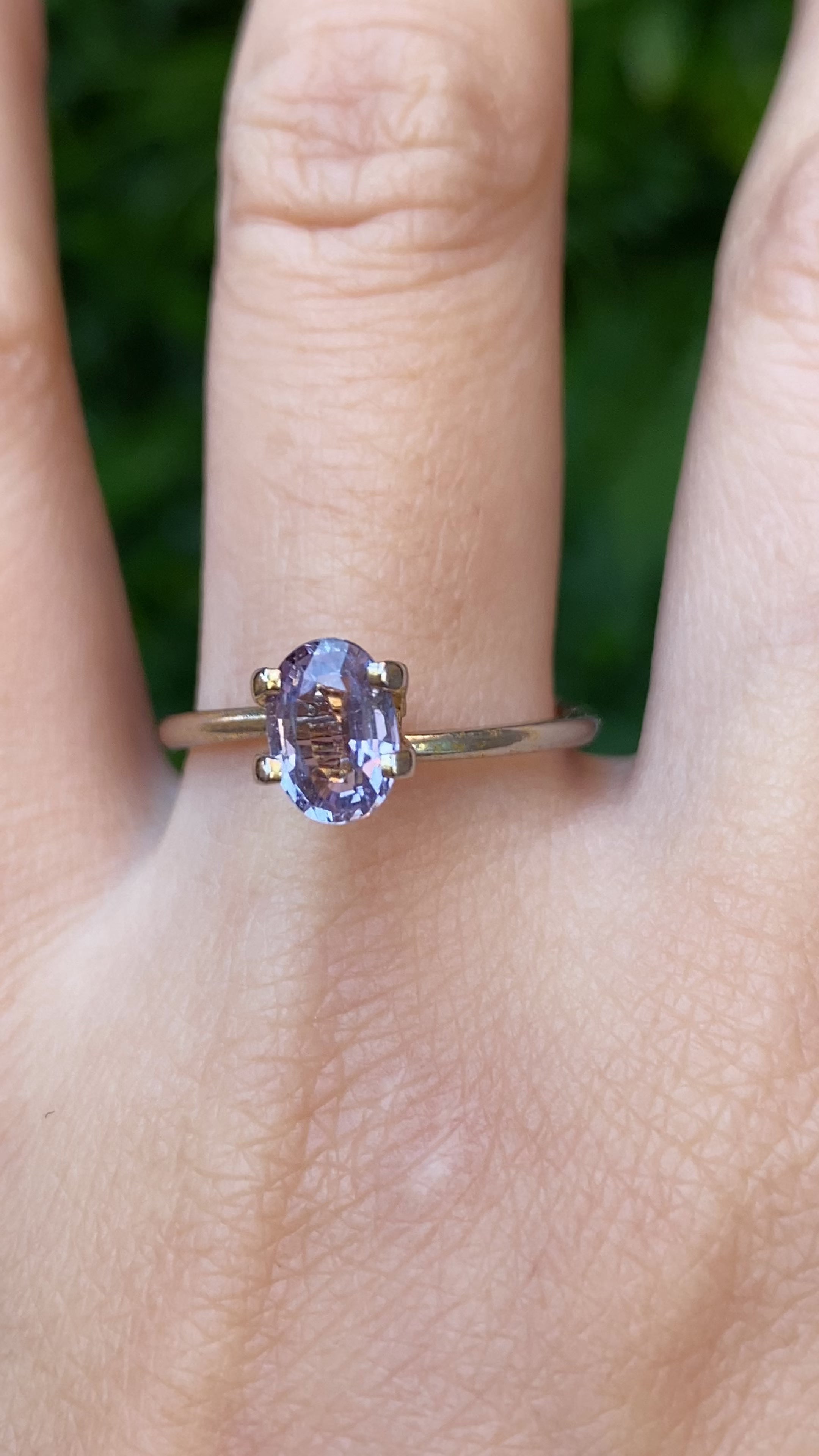 1.12ct Oval Cut Lavender Purple Madagascar Sapphire SO576