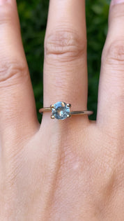 1.04ct Round Cut Light Blue Montana Sapphire SR197