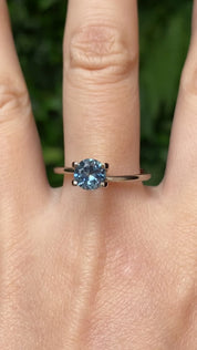 1.09ct Round Cut Teal Blue Montana Sapphire Sapphire SR453