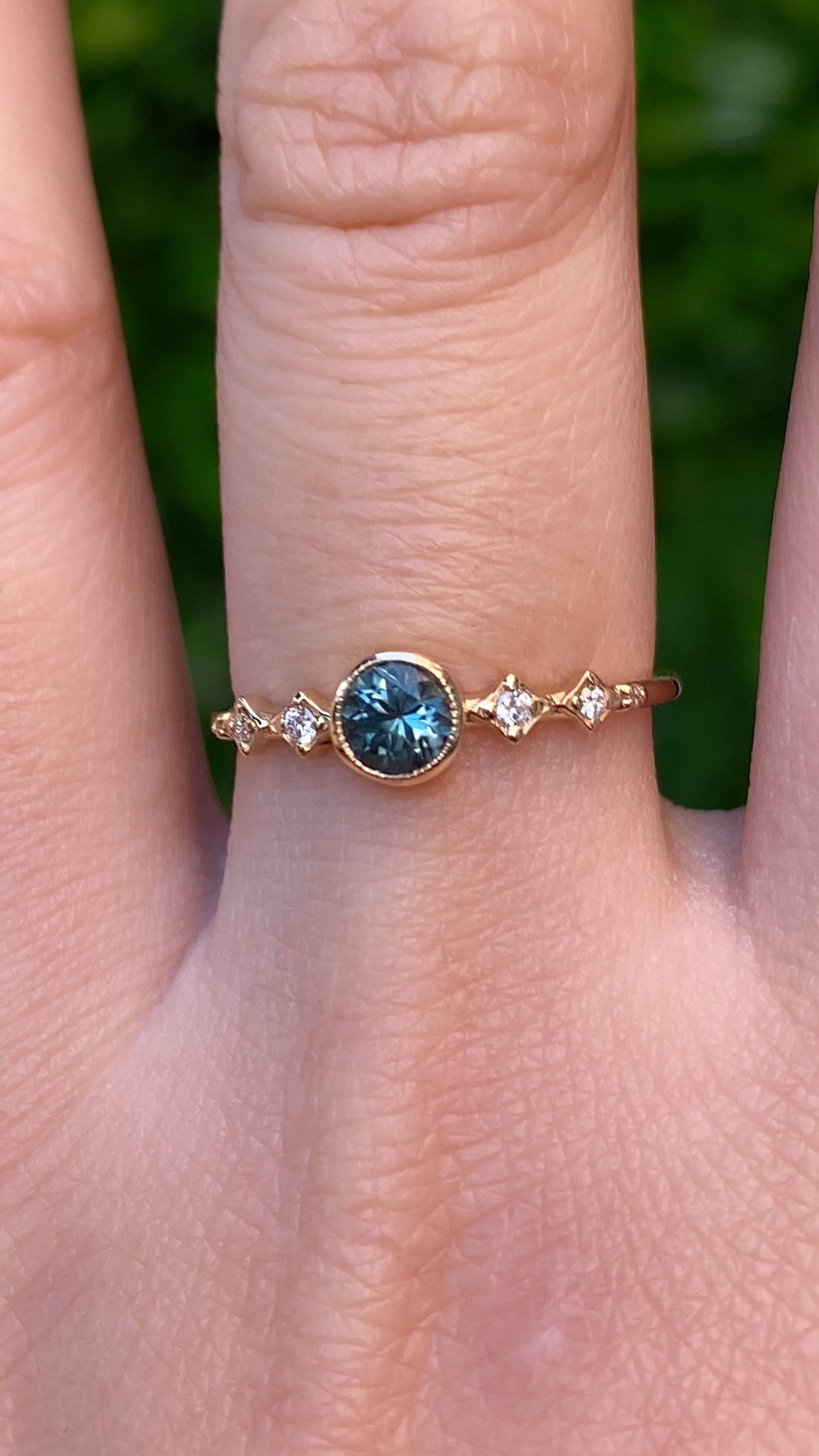 Celeste Ring, 0.45ct Montana Sapphire