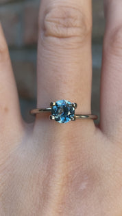1.16ct Round Cut Blue Green Montana Sapphire SR290